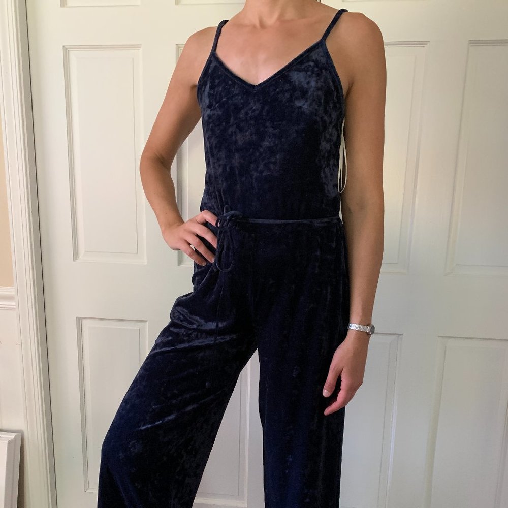 Blue Velvet jumpsuit by Aerie cocktail party dress